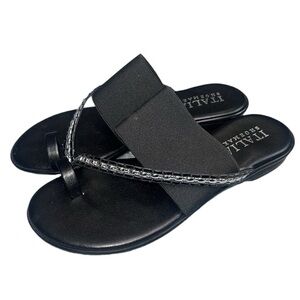🖤 Italian Shoemakers Jaded Sandals – Black | Made in Italy | NIB